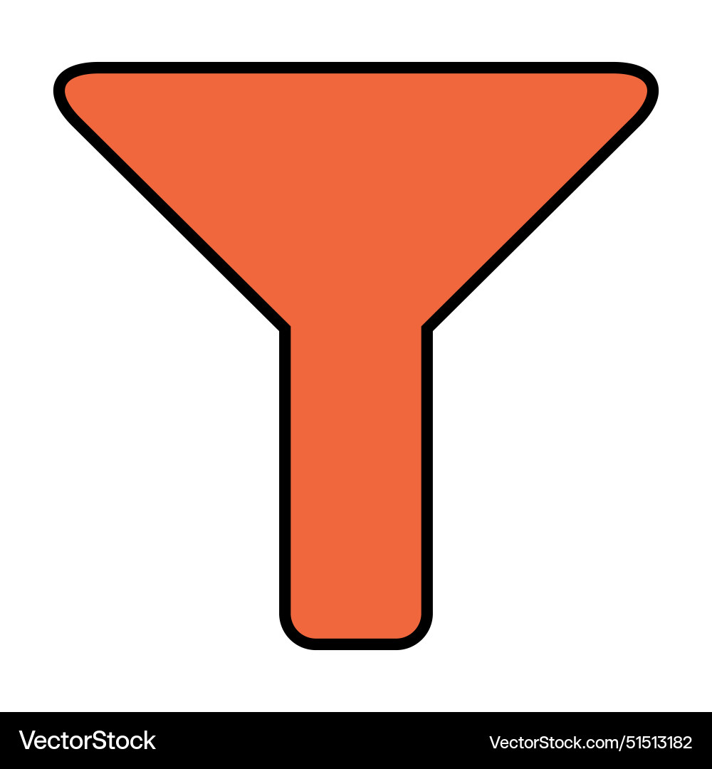 Filter button web shape icon flat filtering Filter button web shape icon flat filtering vector image