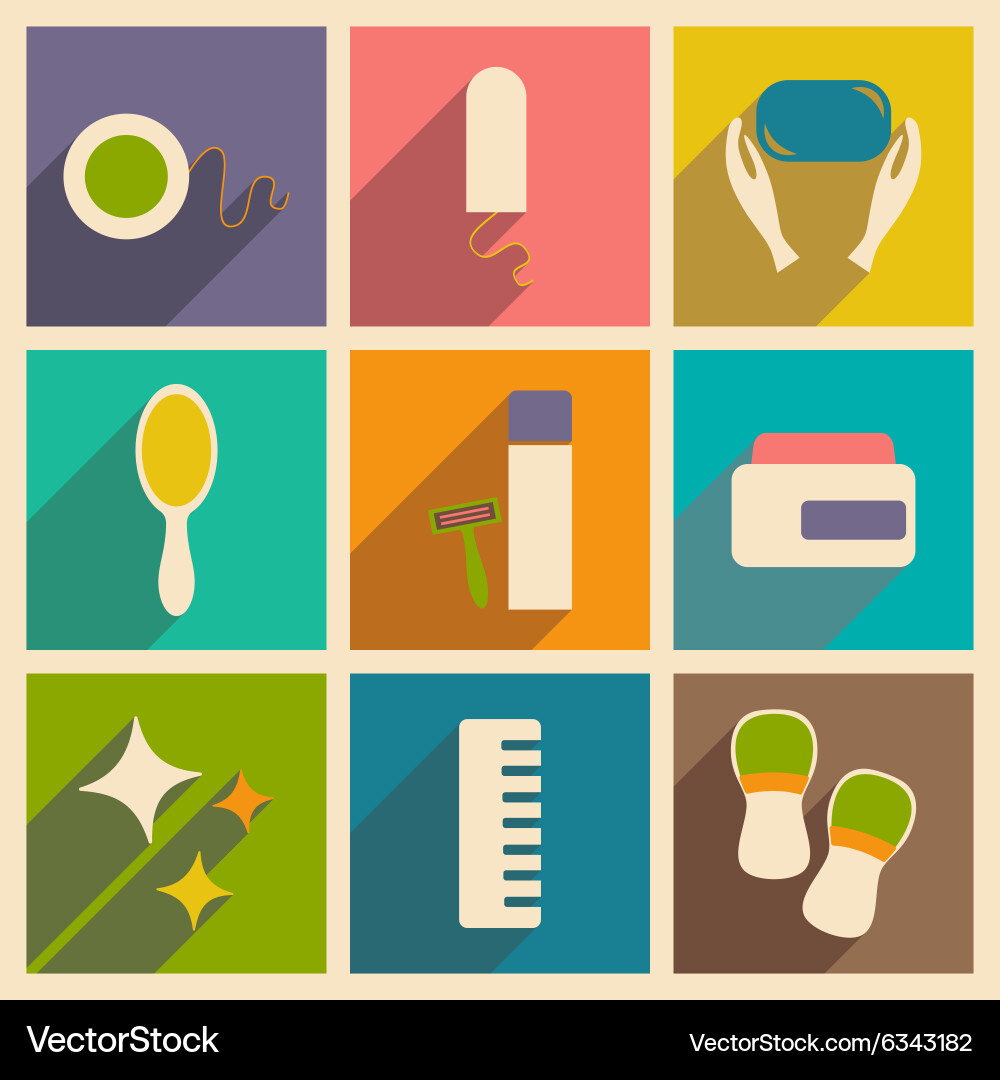 Flat with shadow concept and mobile application Vector Image