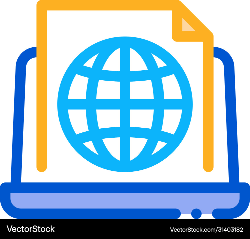 Global search engine optimization document icon Global search engine optimization document icon vector image