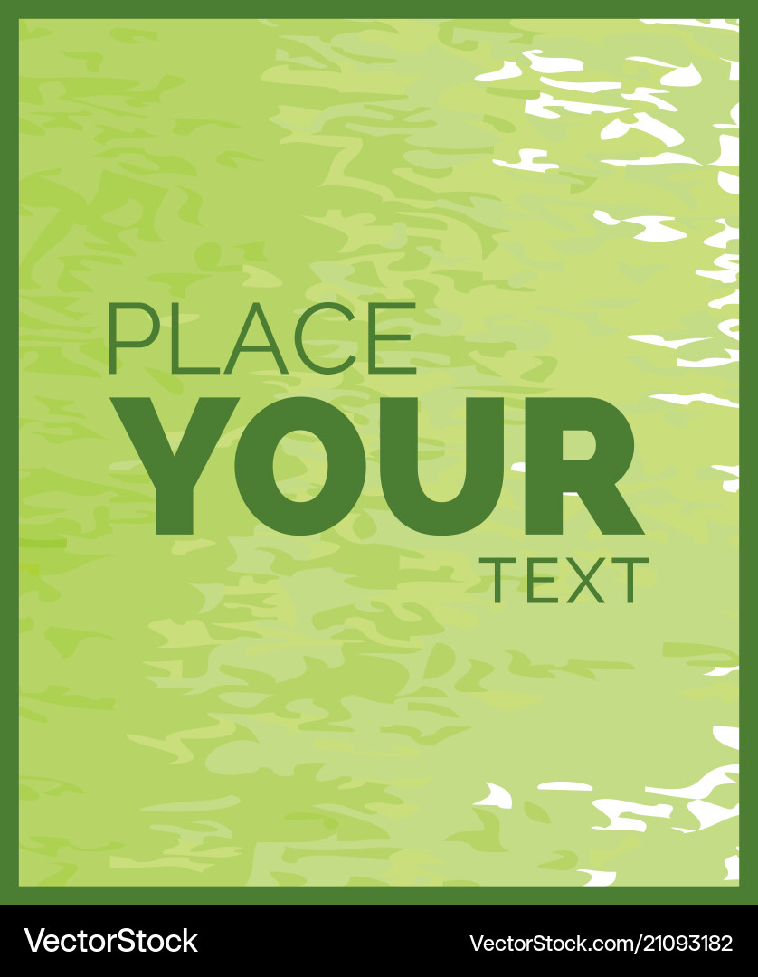 Green watercolor texture background with text Green watercolor texture background with text Vector Image