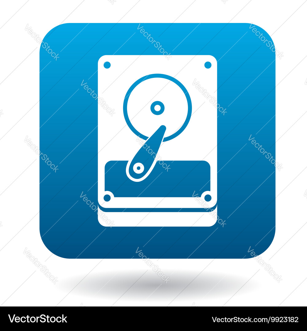 Hard drive data icon simple style vector image