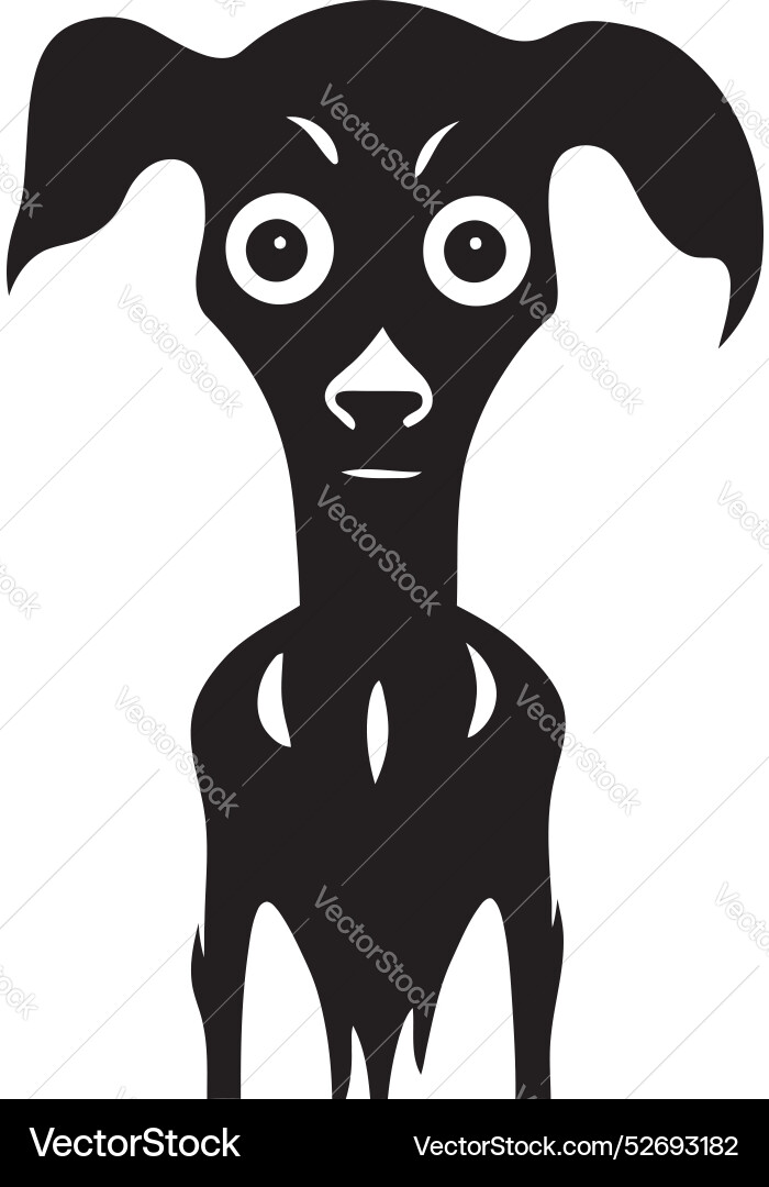Haunting mutant pooch eerie black logo design Vector Image