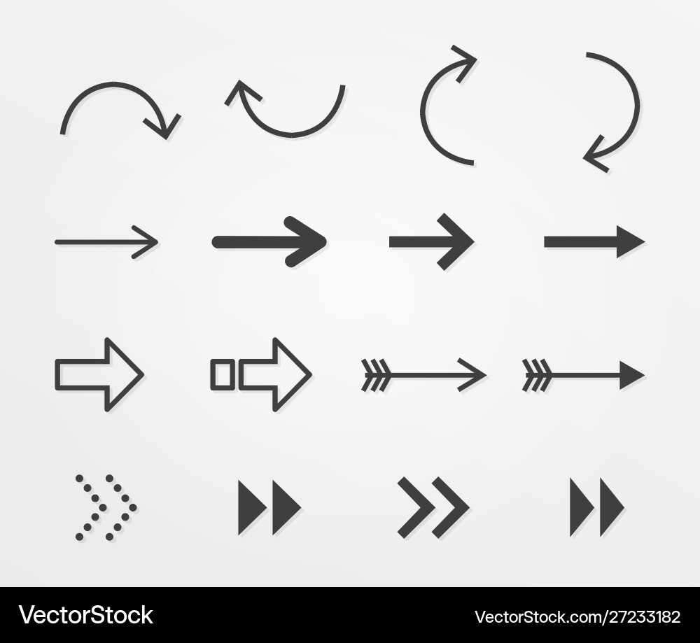 Pointer Arrow Signs Collection vector image