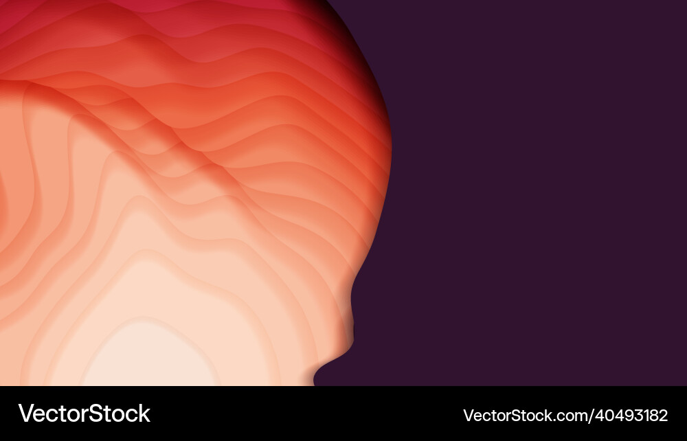 Red to pink paper layers 3d abstract gradient Red to pink paper layers 3d abstract gradient vector image