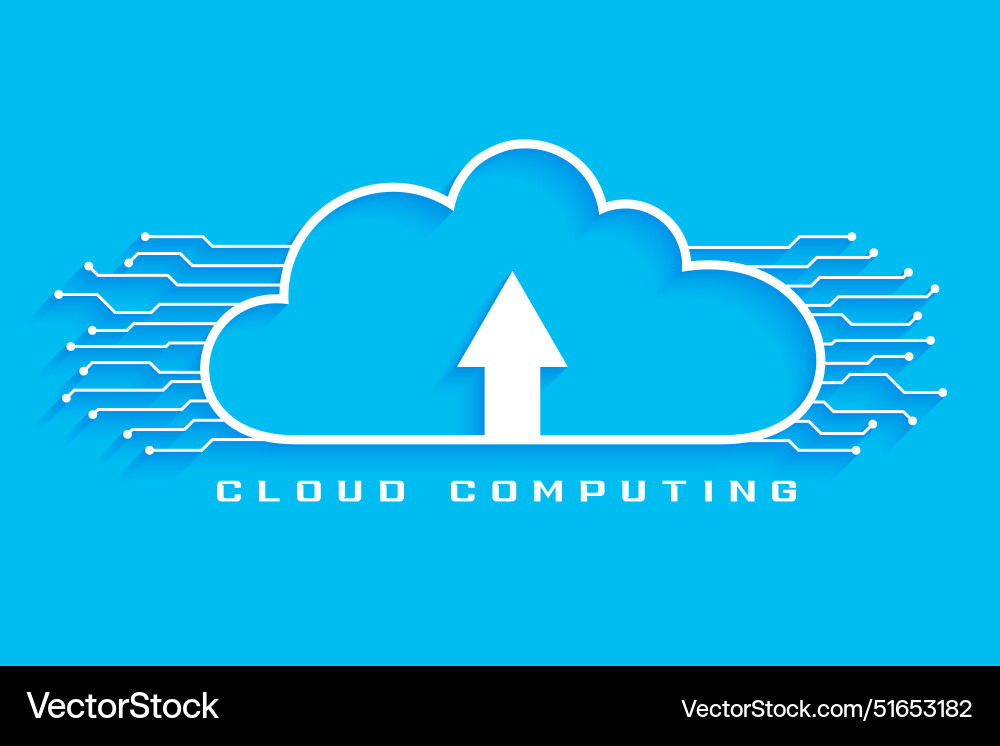 Secure cloud computing concept background Vector Image