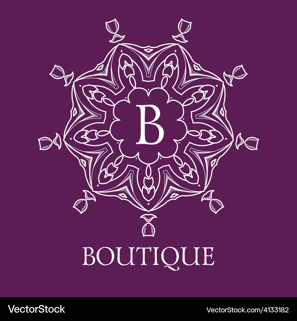 Simple and elegant monogram design template Vector Image