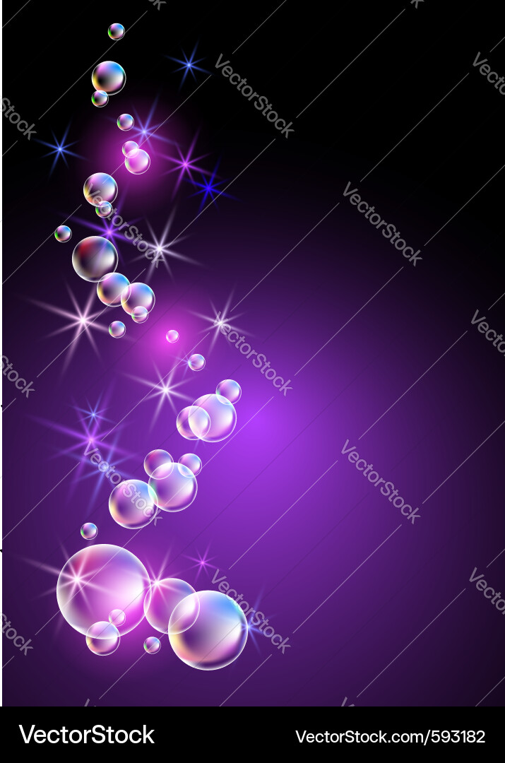 Sparkling Bubble Background Vector Image