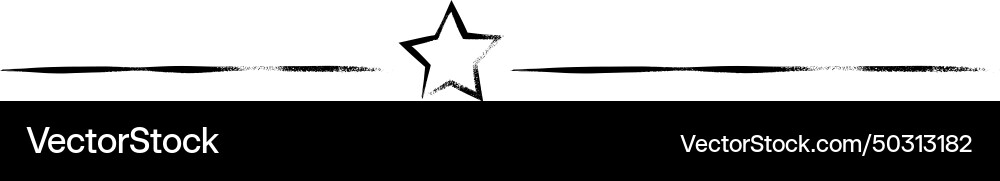 Star frame divider border horizontal line shape Star frame divider border horizontal line shape vector image
