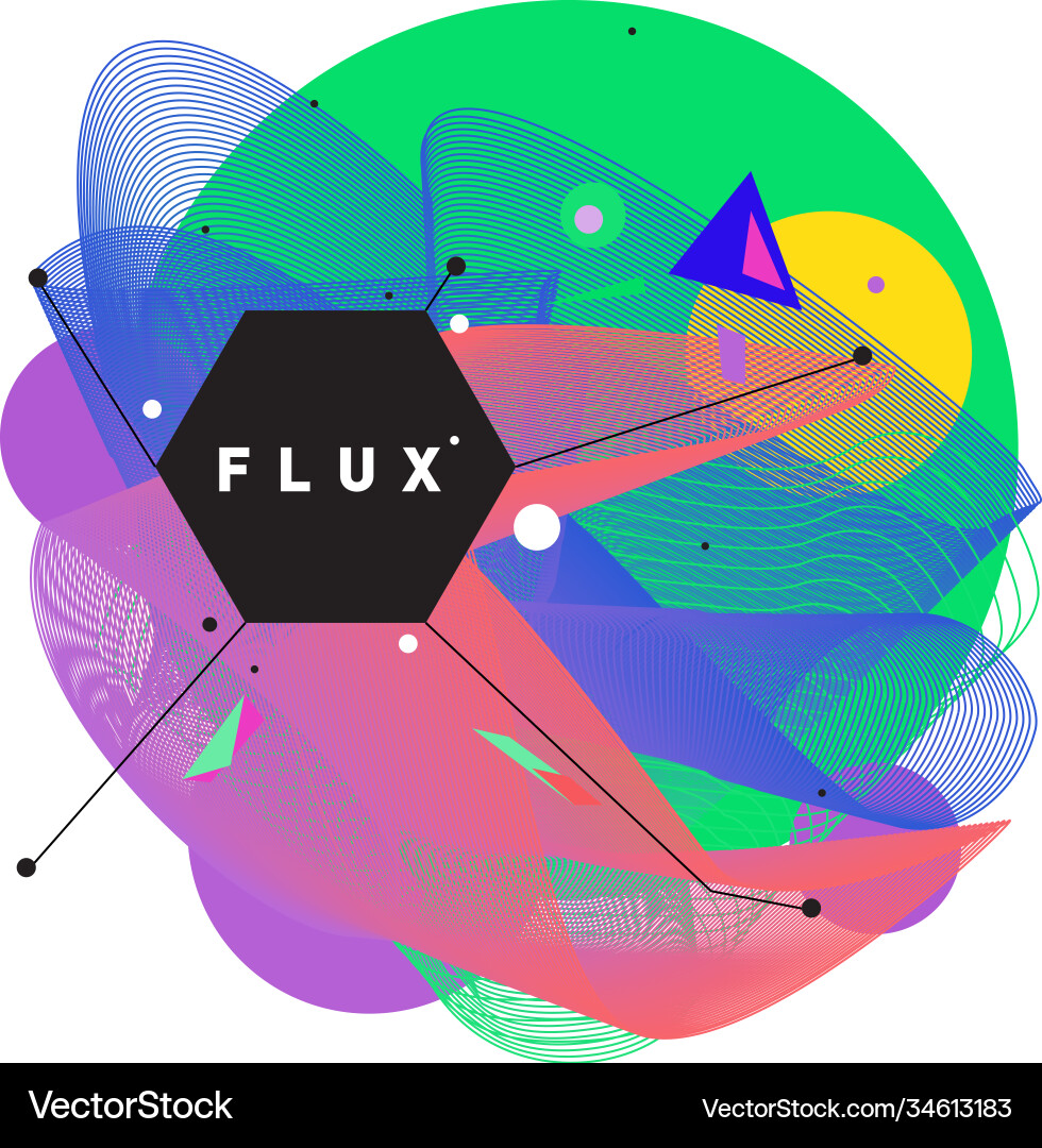 3d colorful wave background dynamic flux effect 3d colorful wave background dynamic flux effect vector image