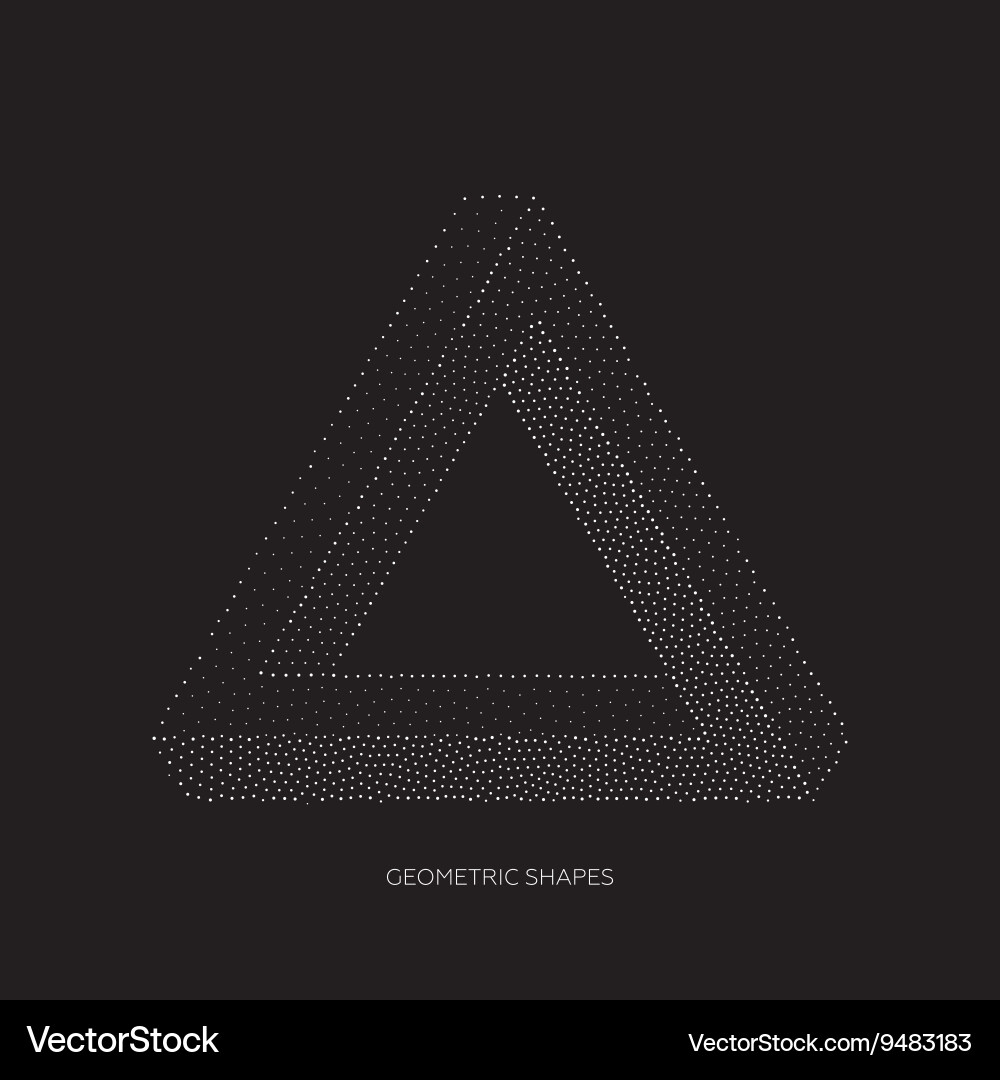 Abstract 3d triangles geometric design element new Vector Image