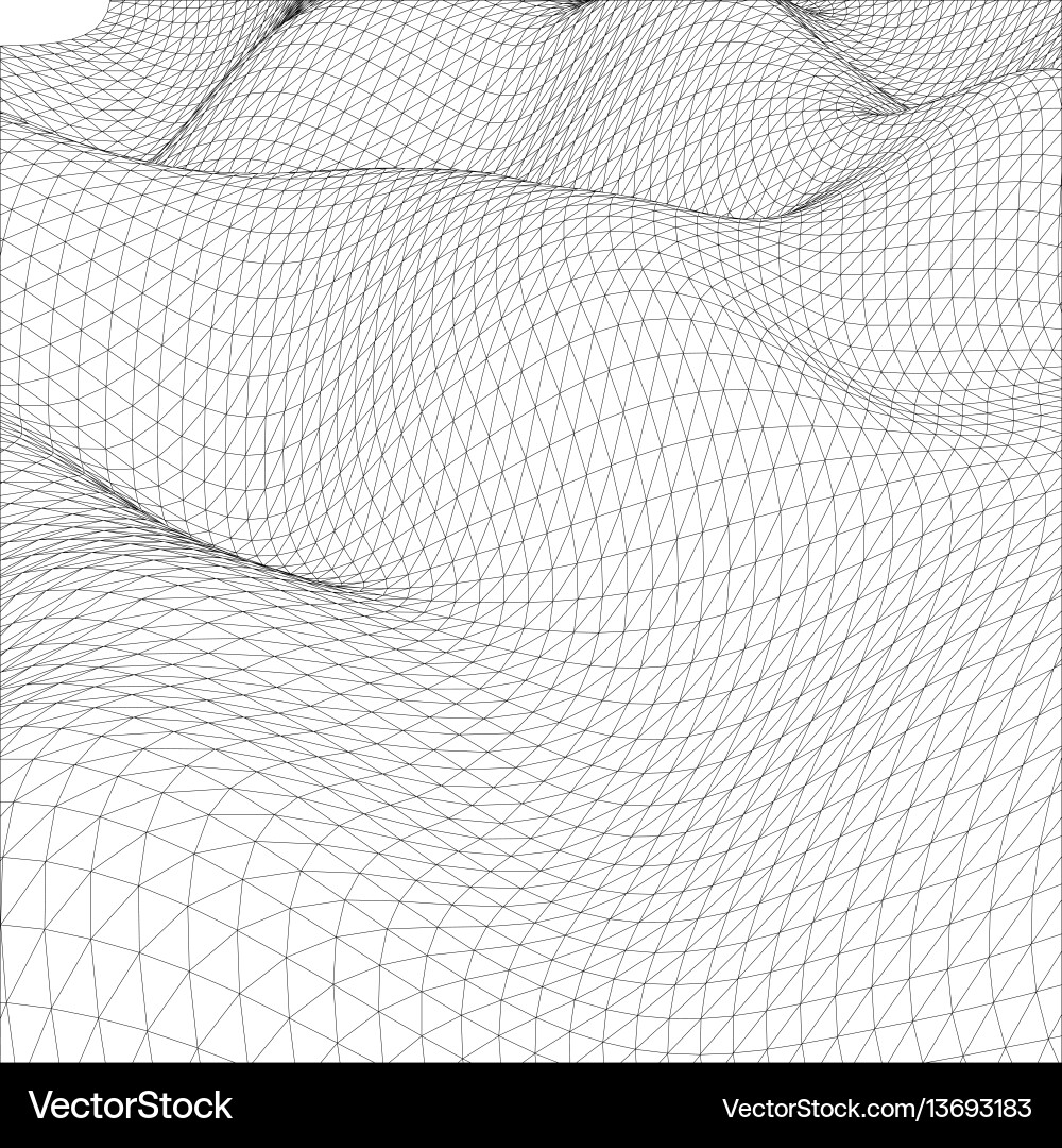 Abstract wire-frame grid Abstract wire-frame grid vector image