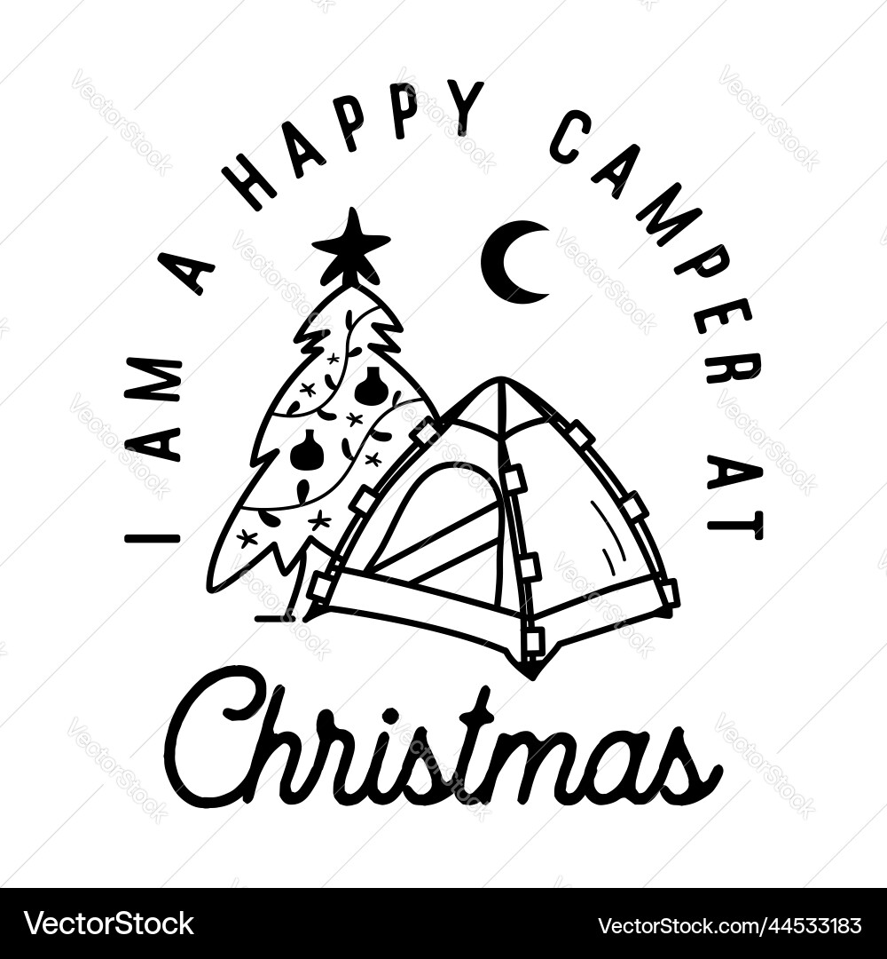 Bergcamping Weihnachten Badge Design mit Zelt Bergcamping Weihnachten Badge Design mit Zelt vektorbild
