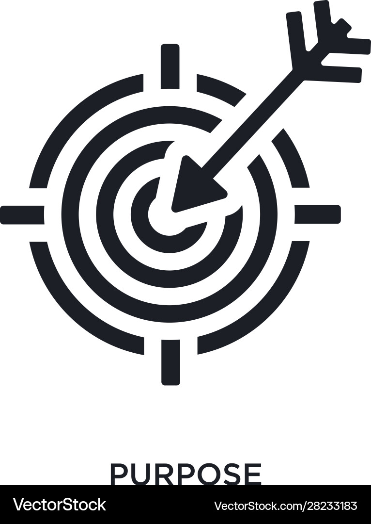 Black purpose isolated icon simple element from Vector Image