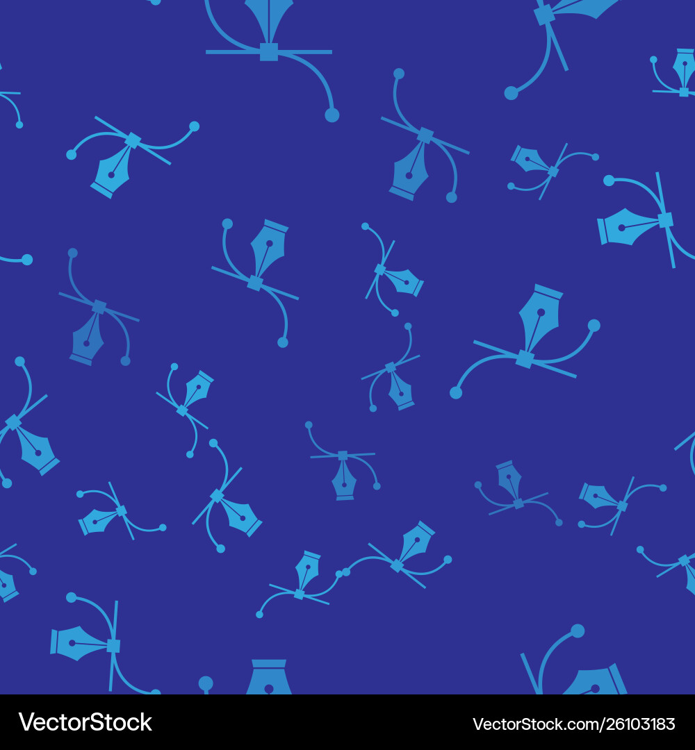 Blue bezier curve icon isolated seamless pattern Blue bezier curve icon isolated seamless pattern vector image