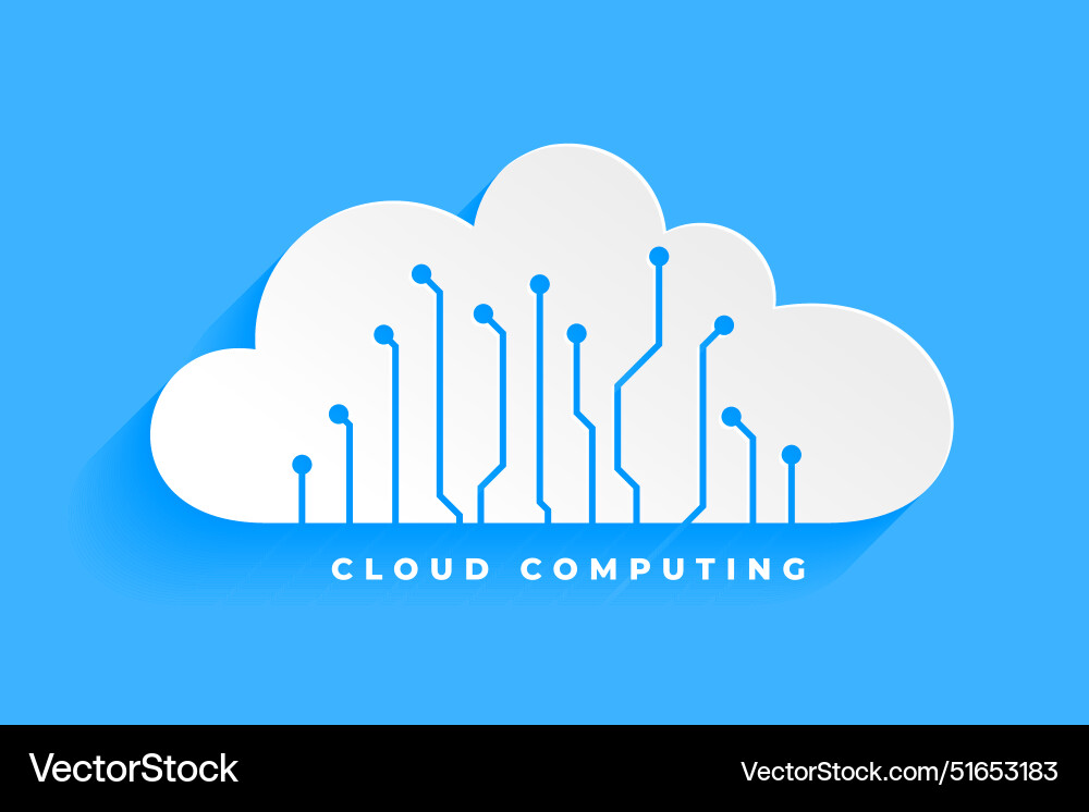 Cloud computing business background for web Cloud computing business background for web vector image