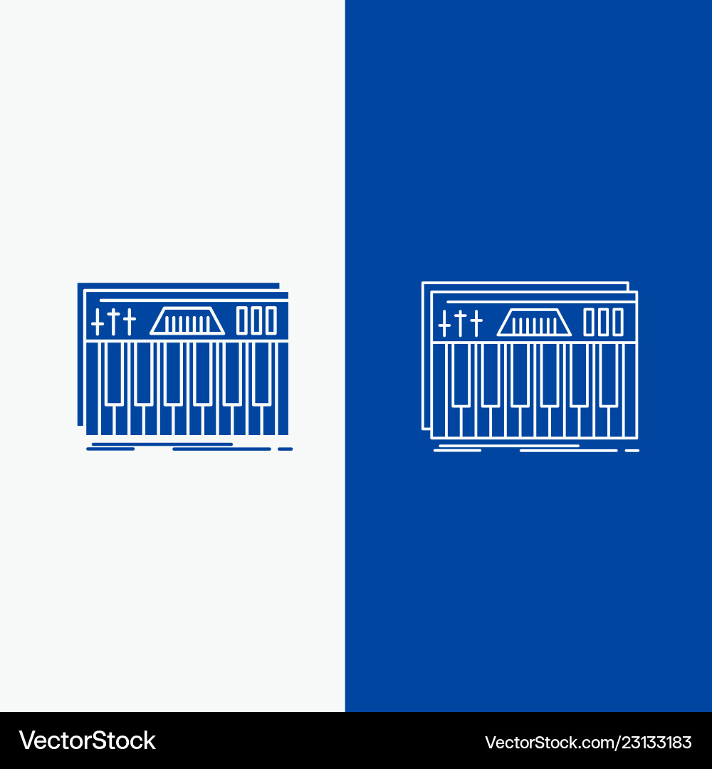 Controller keyboard keys midi sound line Controller keyboard keys midi sound line vector image