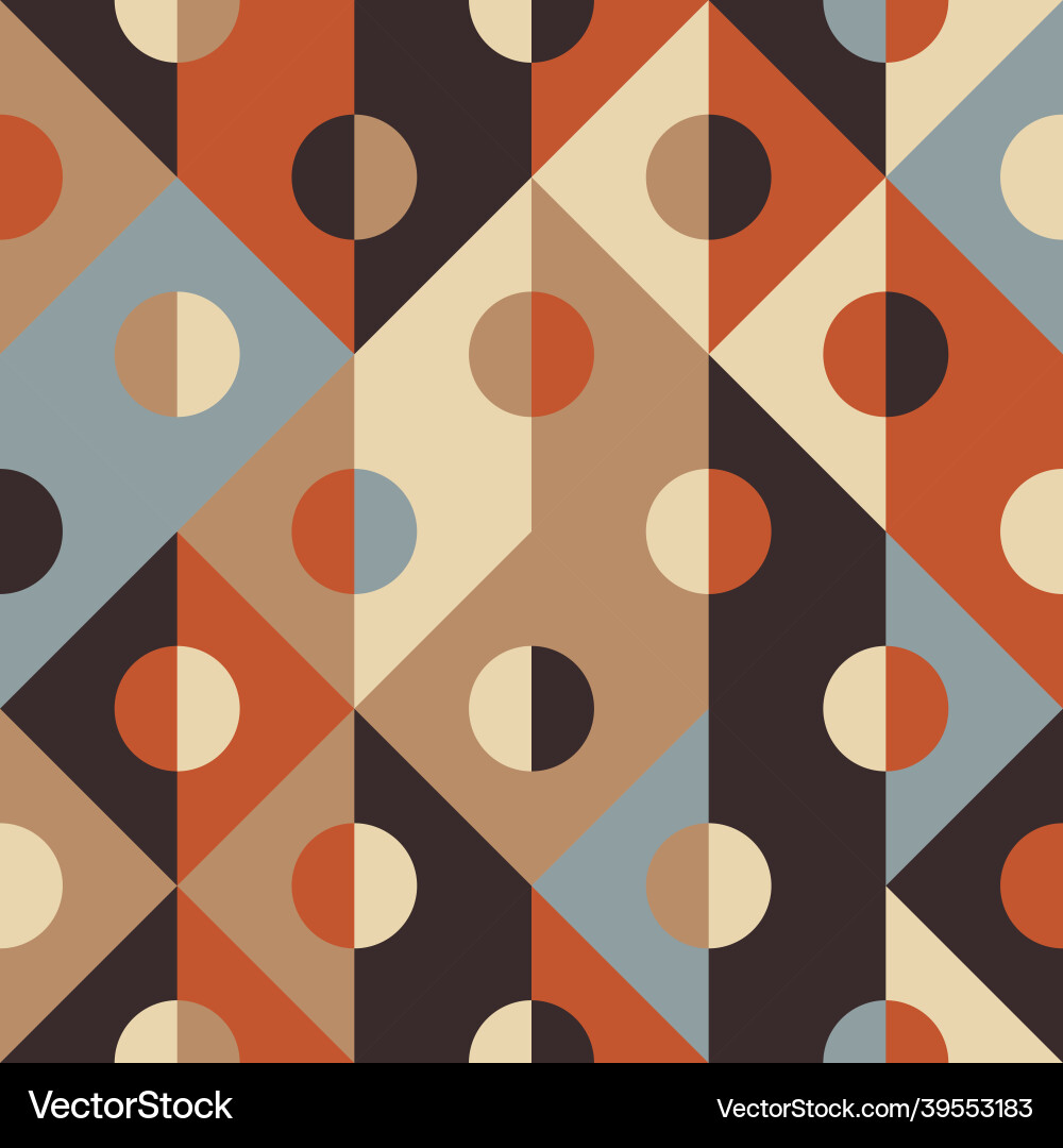 Dots and square geometric shape seamless pattern Dots and square geometric shape seamless pattern vector image