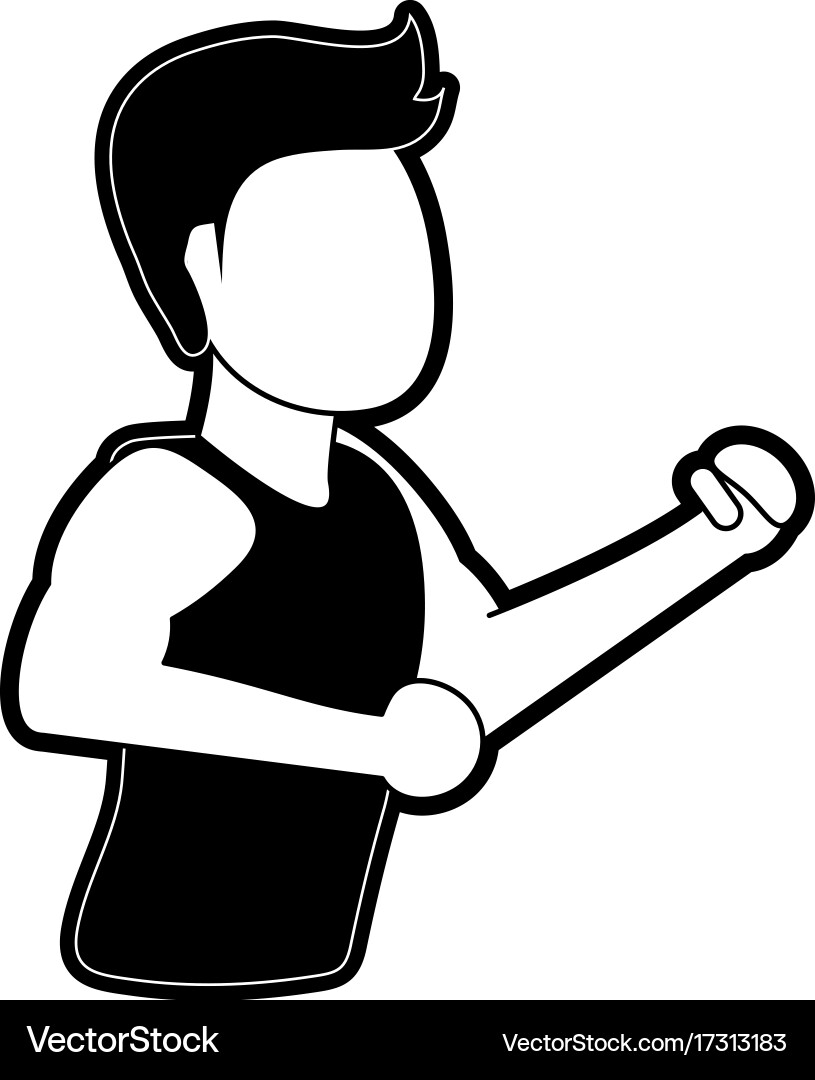 Man avatar running icon image Vector Image
