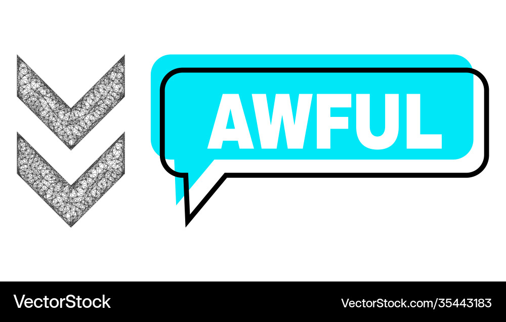 Misplaced awful conversation bubble and net shift Misplaced awful conversation bubble and net shift vector image