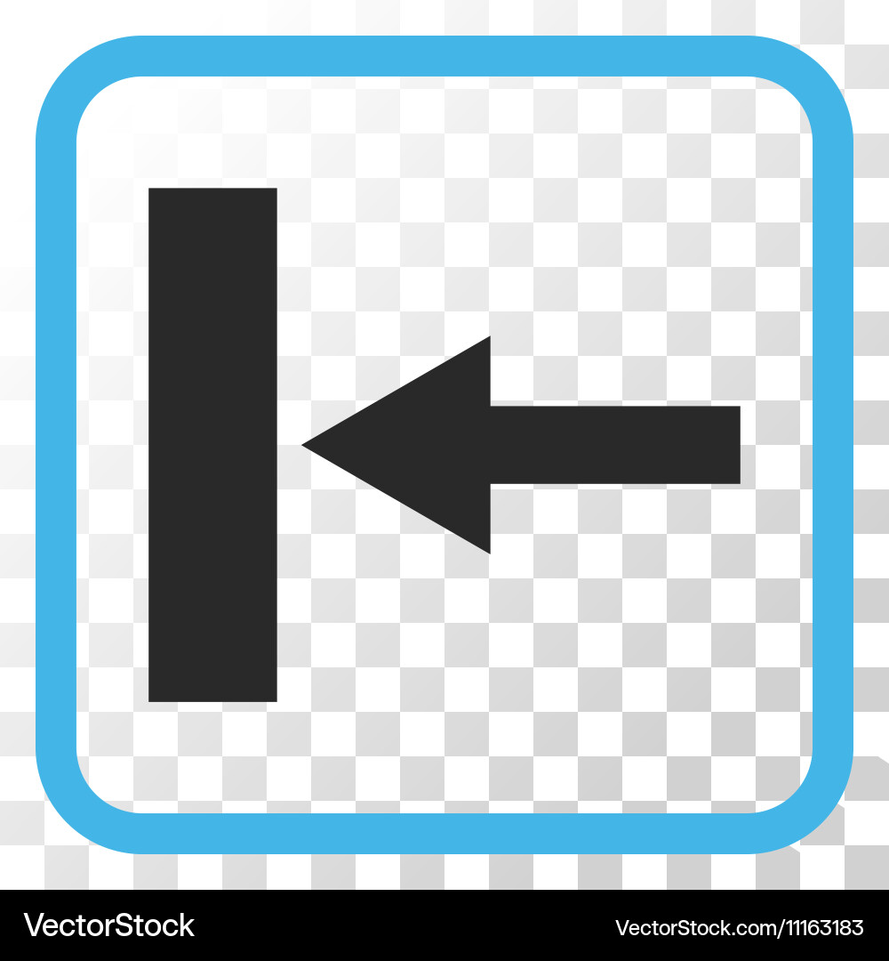 Move left icon in a frame vector image