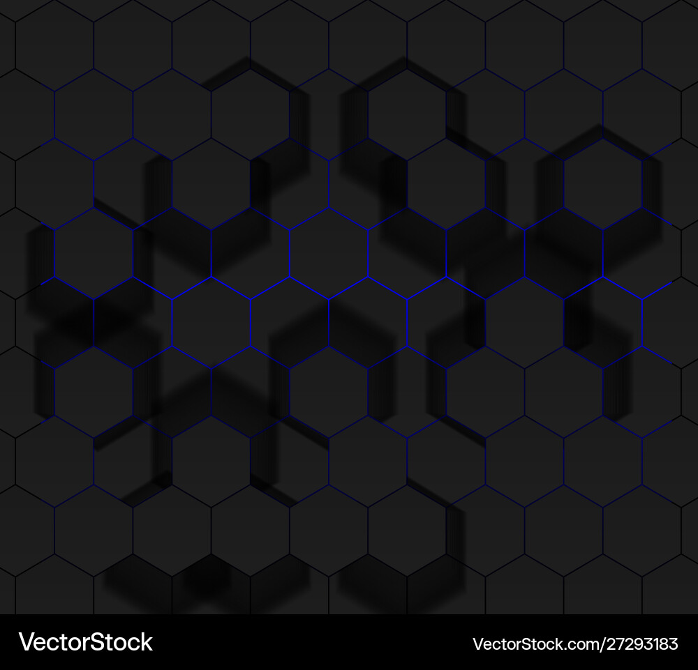 Neon Hexagonal Abstract Background Vector Image