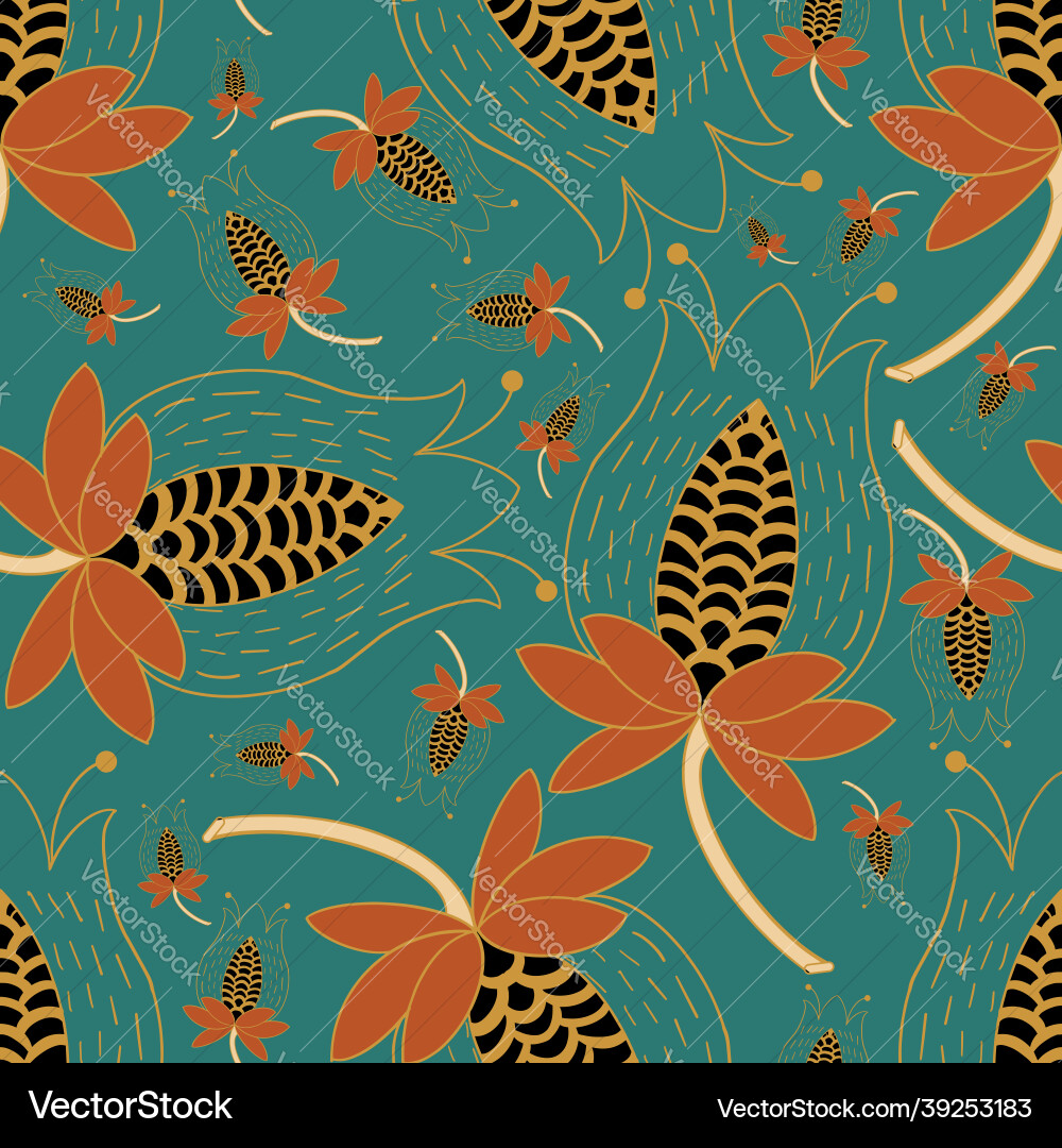 Pomegranate seamless repeat pattern print Pomegranate seamless repeat pattern print vector image