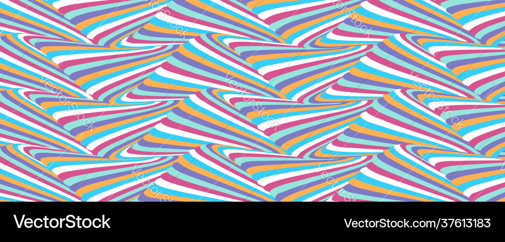 Psychedelic pattern from colorful stripes optical Psychedelic pattern from colorful stripes optical vector image