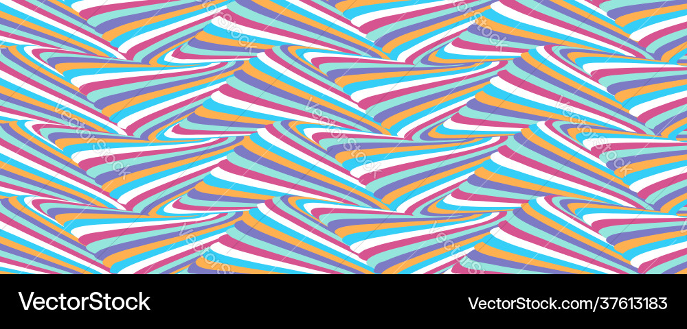 Psychedelic pattern from colorful stripes optical