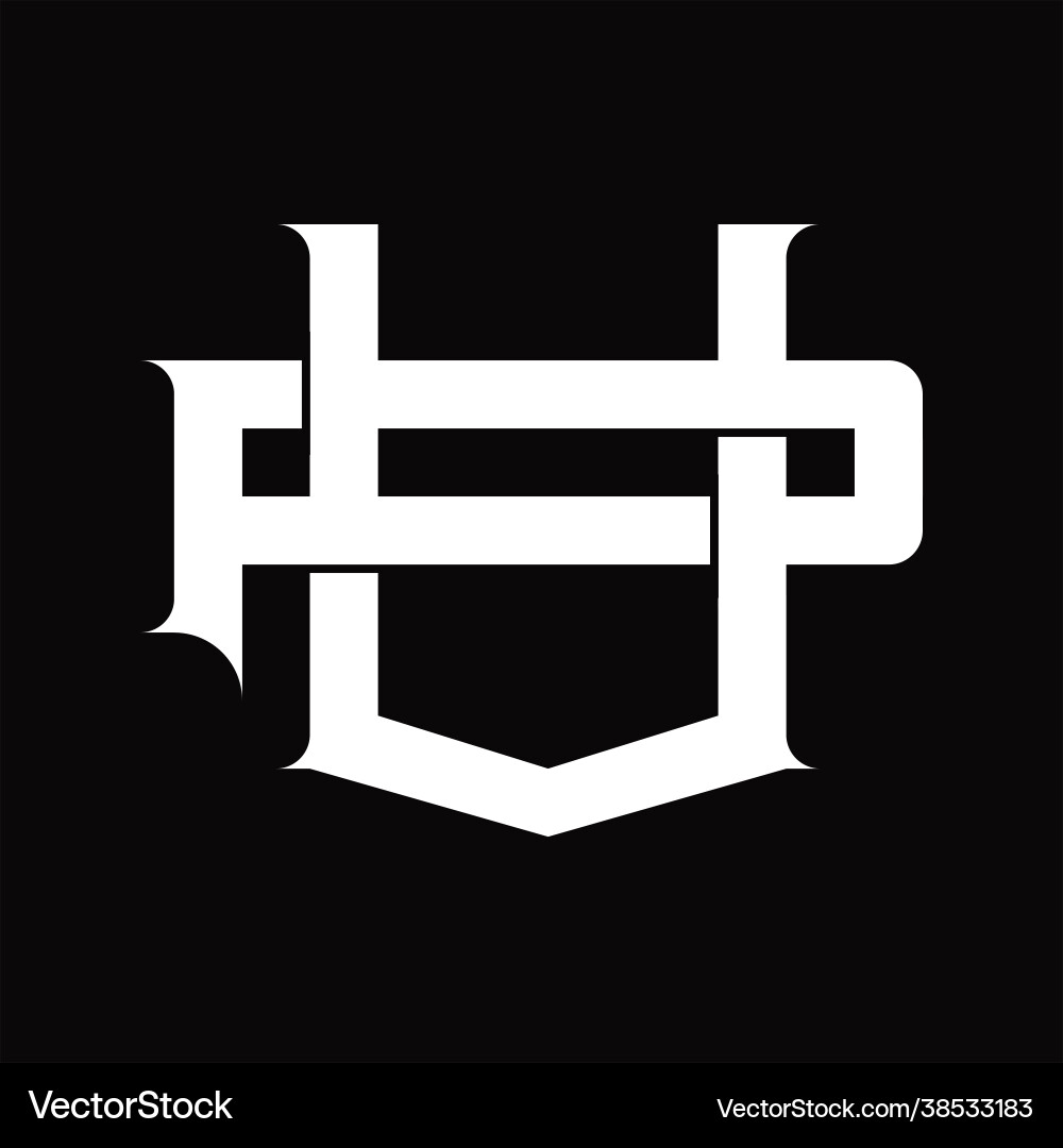 Pv logo monogram with vintage overlapping linked Vector Image