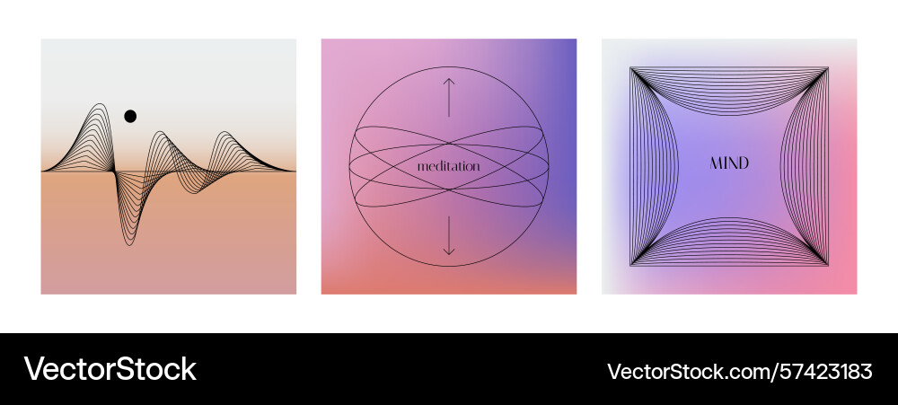 Set of linear design elements for logo templates Set of linear design elements for logo templates vector image