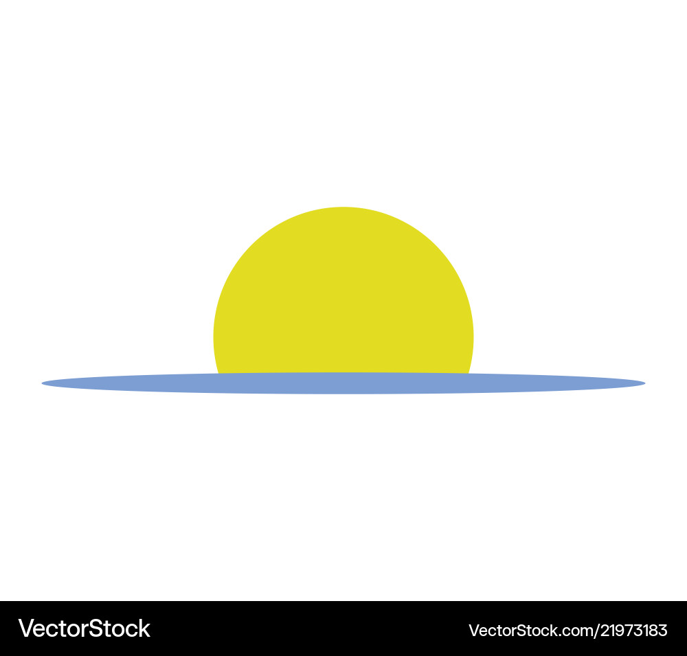 Sunset icon Vector Image