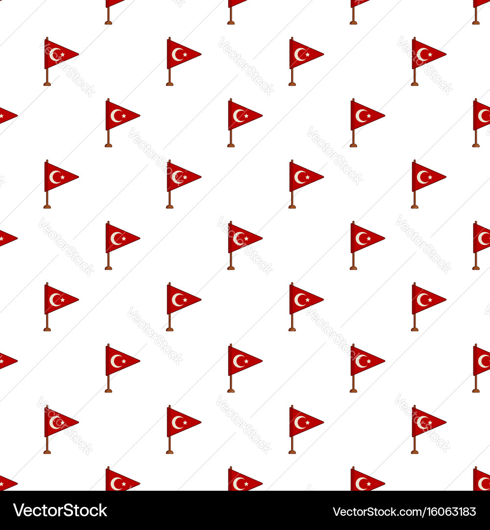 Table flag of turkey pattern Vector Image