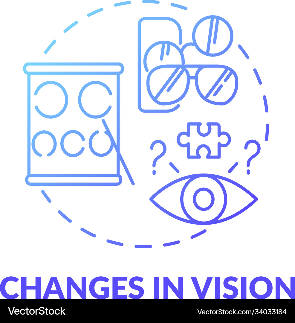 Changes in Vision Concept Icon vector image