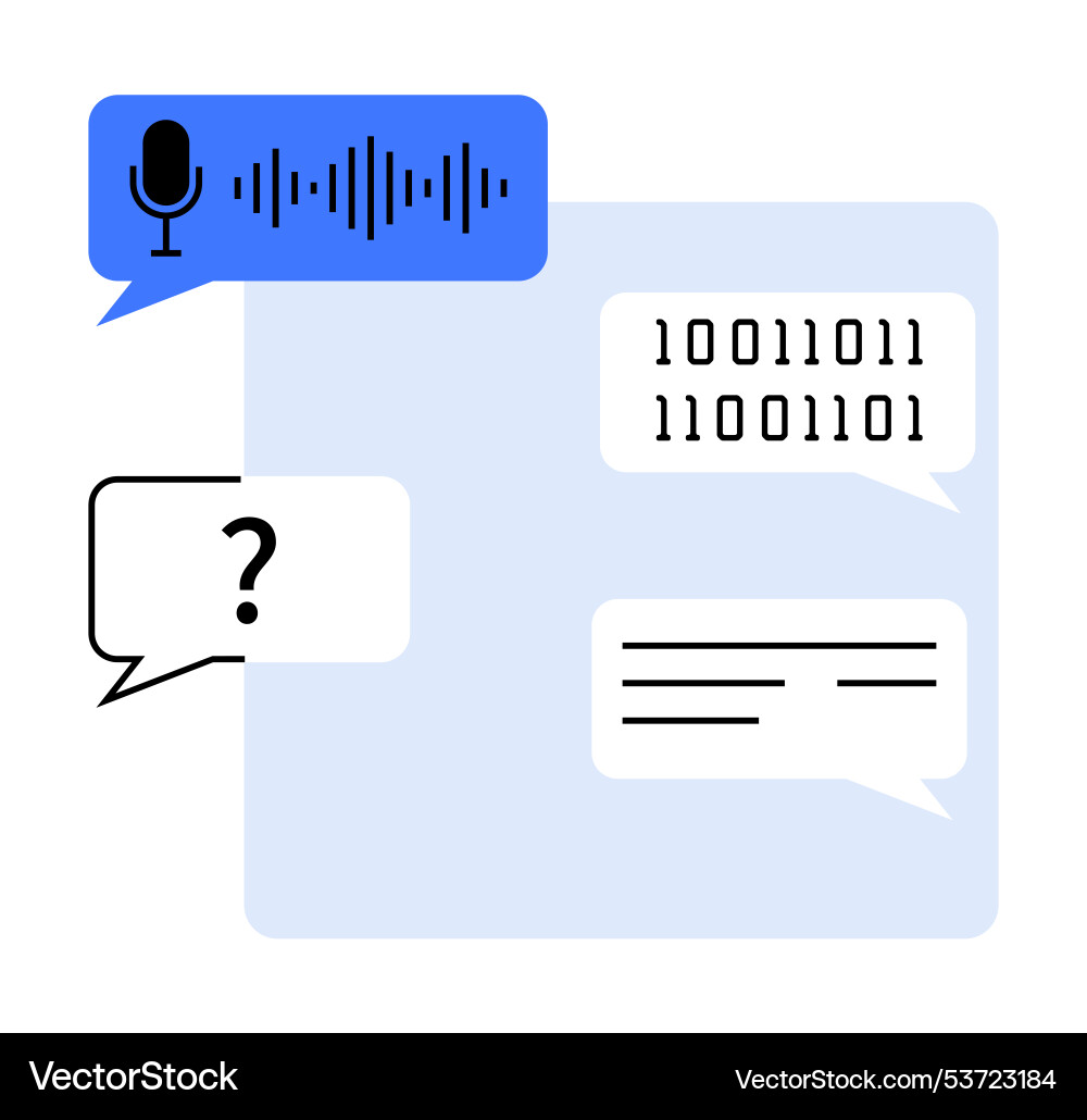 Digital communication and ai interaction Digital communication and ai interaction vector image