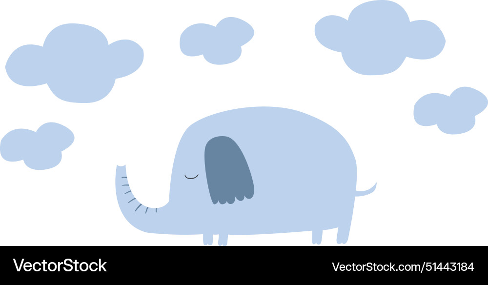 Elephant pattern blue and pink isolated Elephant pattern blue and pink isolated vector image