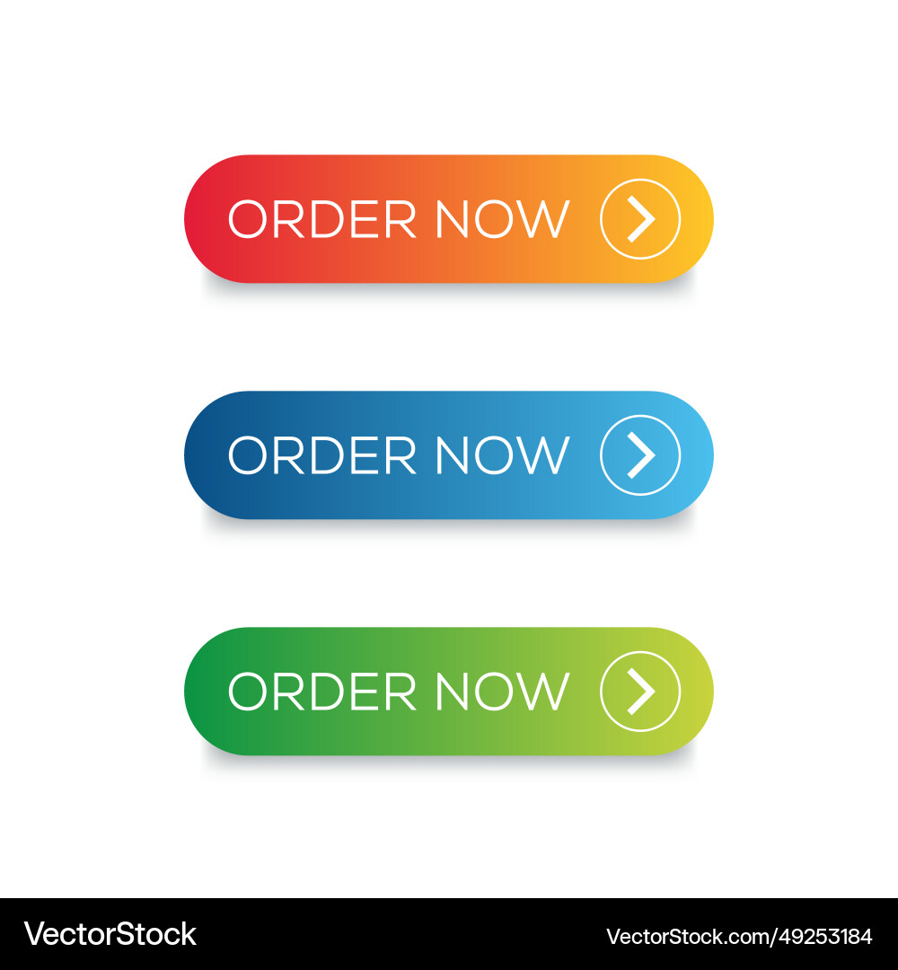 Order now web button set Order now web button set vector image