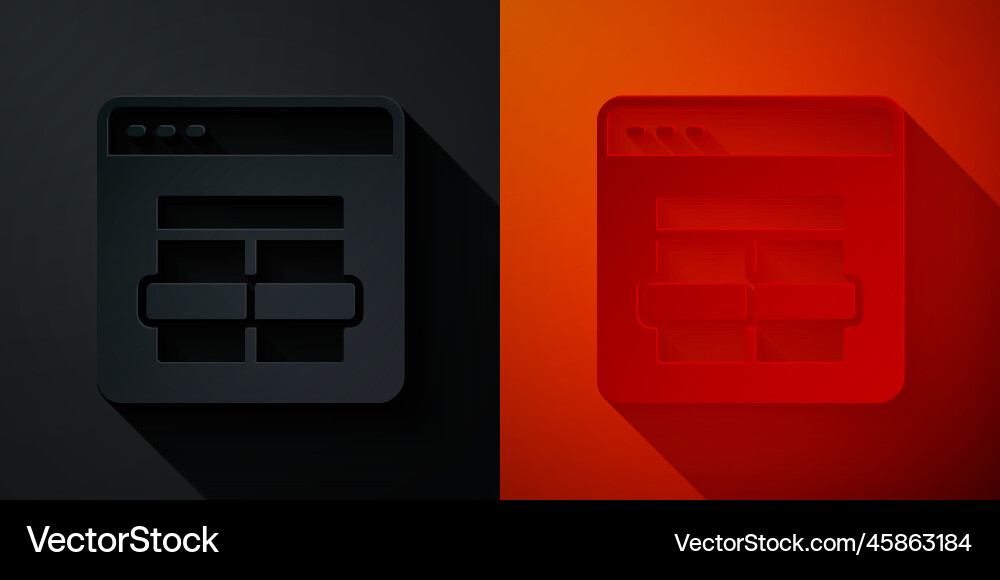 Paper cut mysql code icon isolated on black Paper cut mysql code icon isolated on black vector image