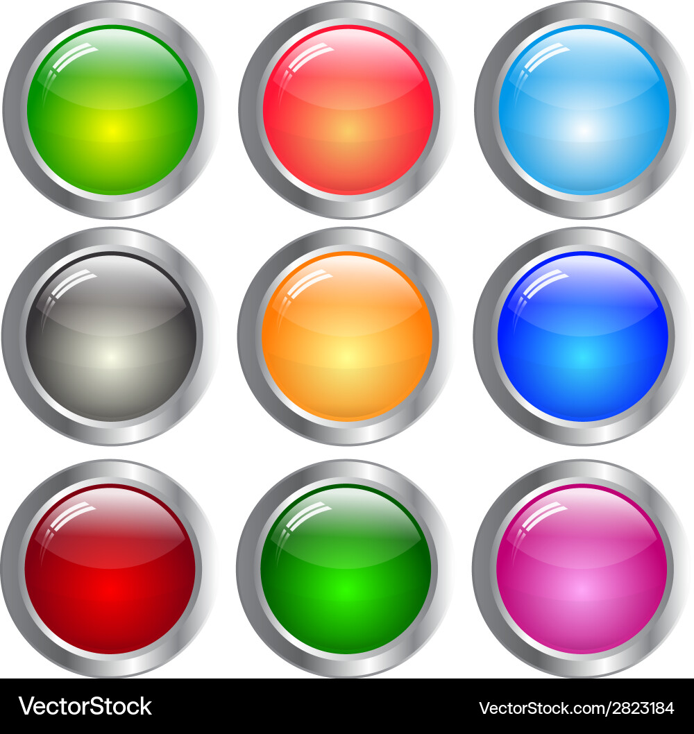 Round set of different color backdrops Vector Image