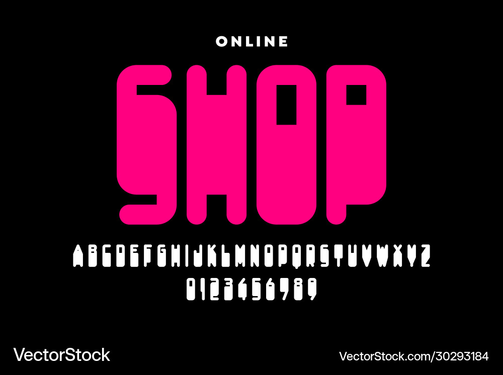 Rounded style modern font alphabet letters vector image