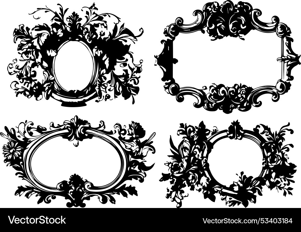 Set of frames vector image