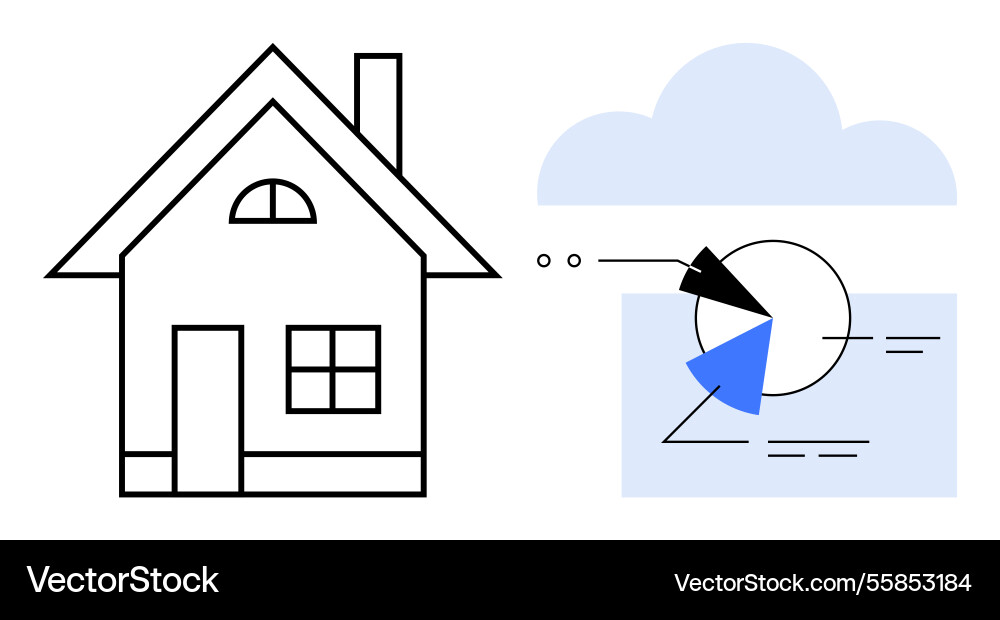 Smart home data analysis with cloud connectivity Smart home data analysis with cloud connectivity vector image