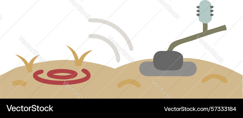 Underground sensor system subterranean detection vector image