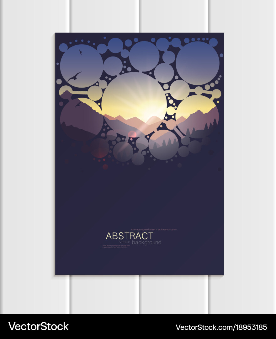Brochure a5 or a4 format abstract circles Vector Image