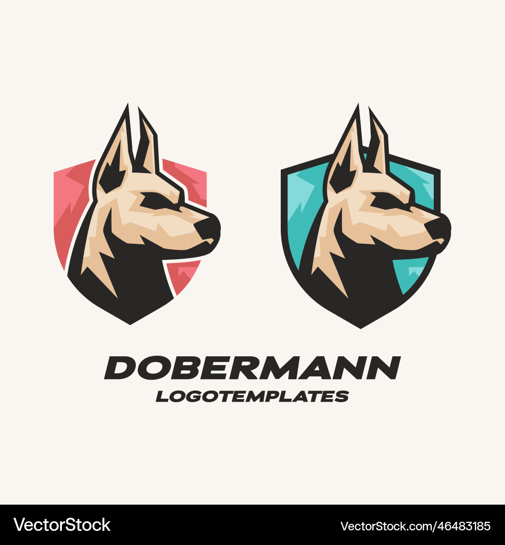 Dobermann esport crest logo Dobermann esport crest logo vektorbild