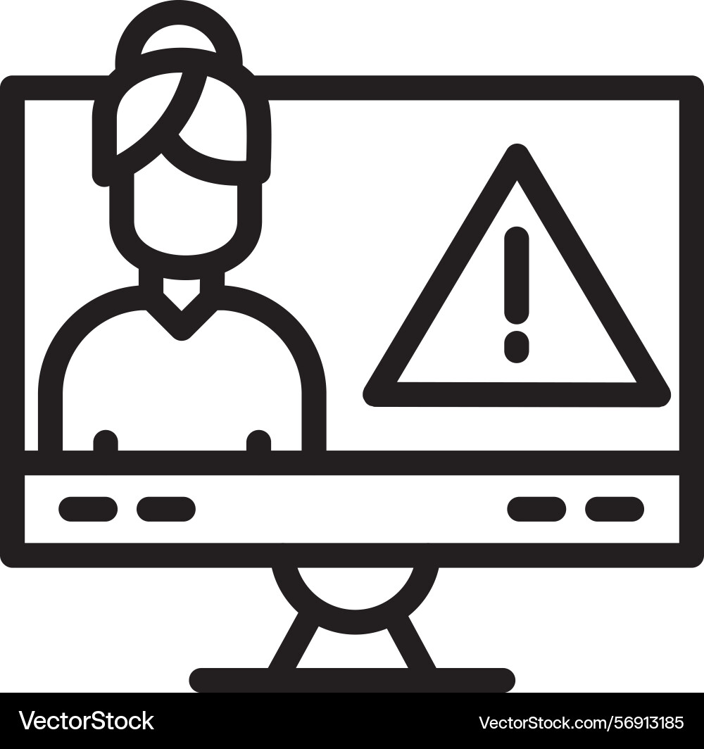 Fake profile linear style icon design Vector Image