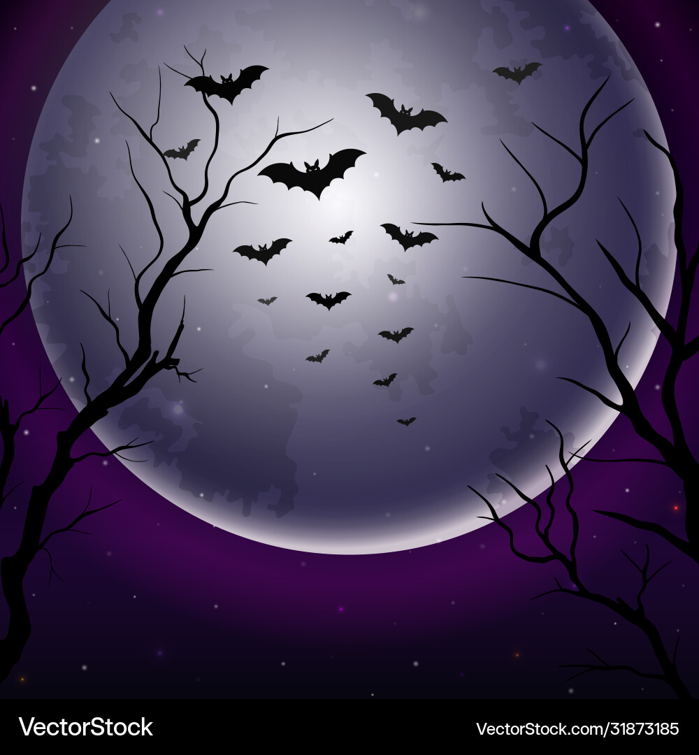 Halloween night sky background – Royalty-Free Vector | VectorStock, image size:1000x1080