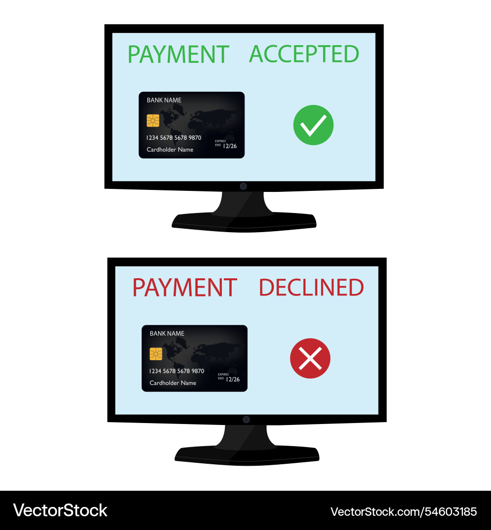 Notification message on computer monitor screen Notification message on computer monitor screen Vector Image