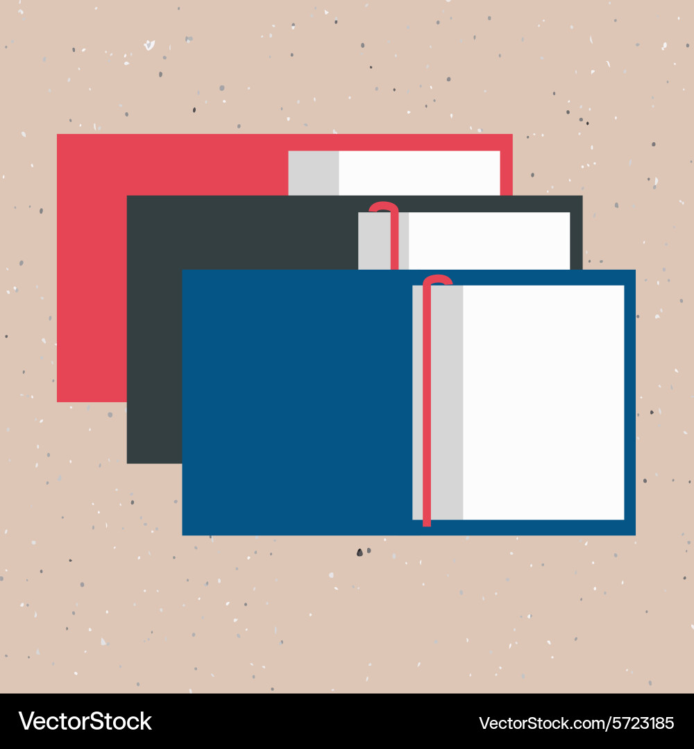Opened books in flat design style on text Vector Image