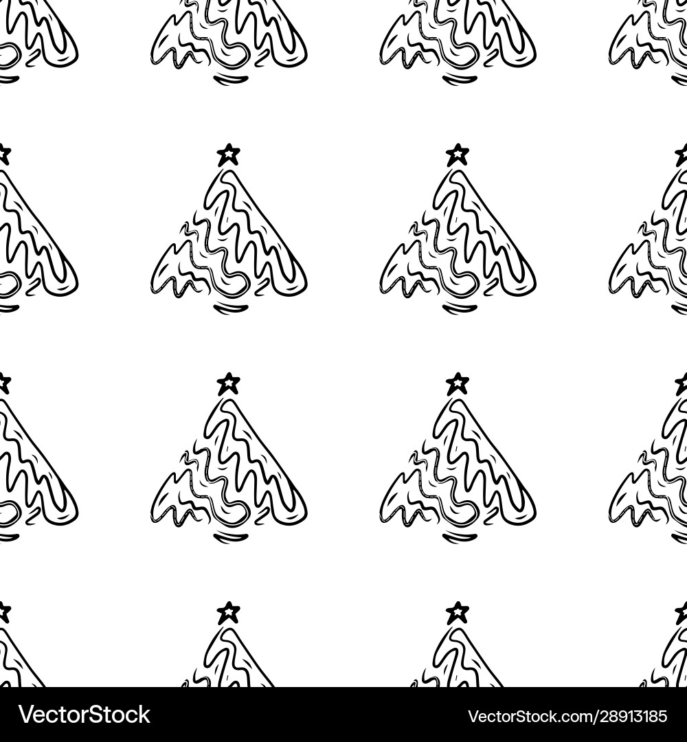 Pine tree pattern-12 Vector Image