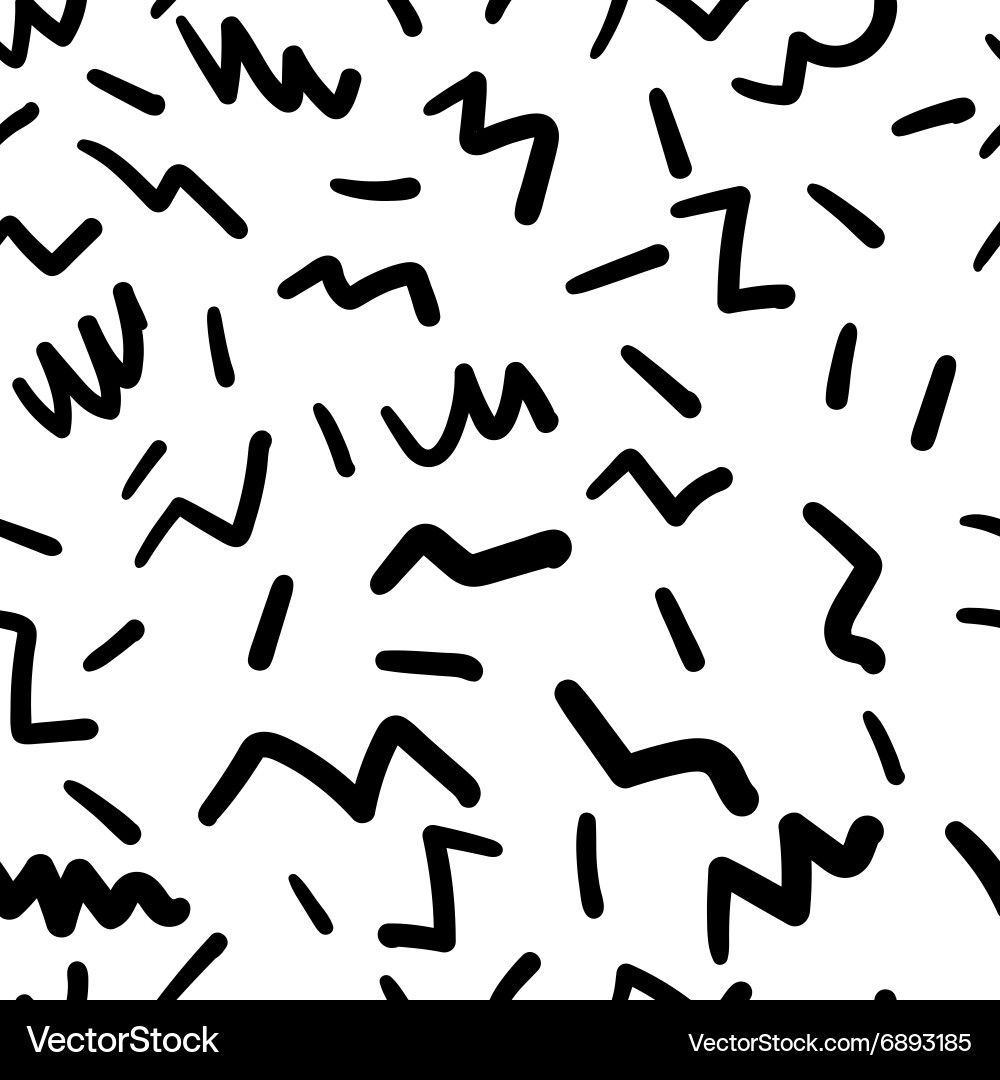 Seamless pattern in memphis style 1 vector image